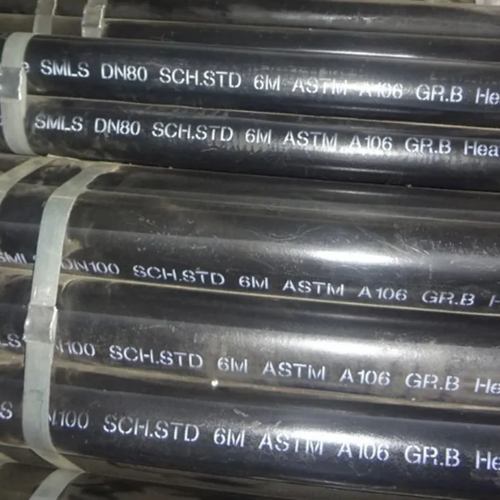 AISI B36.10 ASTM A106 B melna tērauda bezšuvju caurule