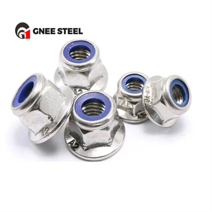 DIN 1663 sešstūra atloka neilona fiksācijas uzgrieznis