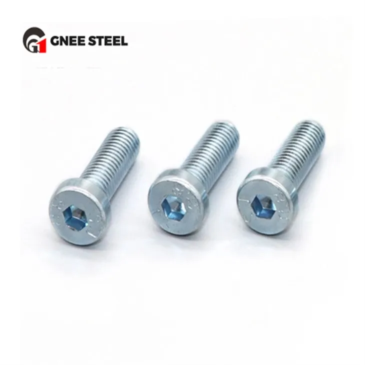 DIN7984 baltas zilas cinkotas sešstūra ligzdas skrūves